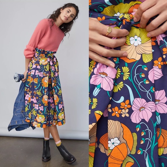 NWT Anthropologie Corey Lynn Calter Midi Skirt